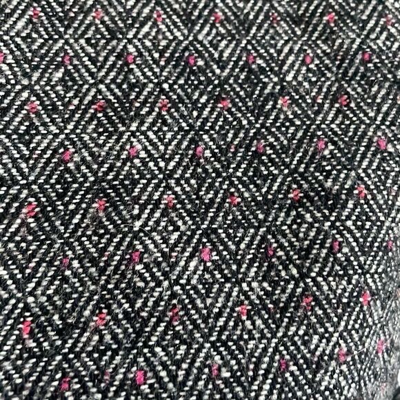 Chelsea28 (Nordstrom) Black Pink Accent Tweed Crop Open Front Blazer - Size S - Picture 6 of 14